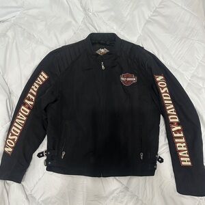 Harley-Davidson Black and Red Men's Bomber Jacket